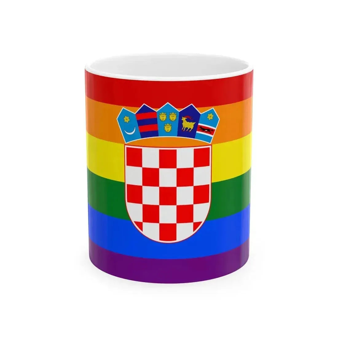 Croatia Gay flag (Croatia) White Coffee Mug 11oz - Go Mug Yourself