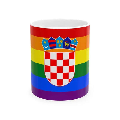 Croatia Gay flag (Croatia) White Coffee Mug 11oz - Go Mug Yourself