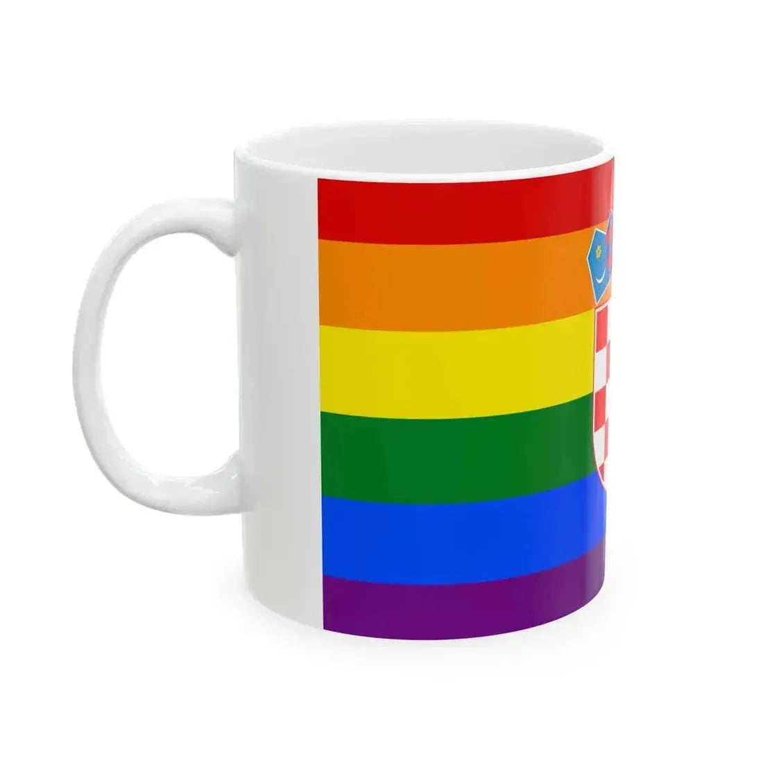 Croatia Gay flag (Croatia) White Coffee Mug - Go Mug Yourself