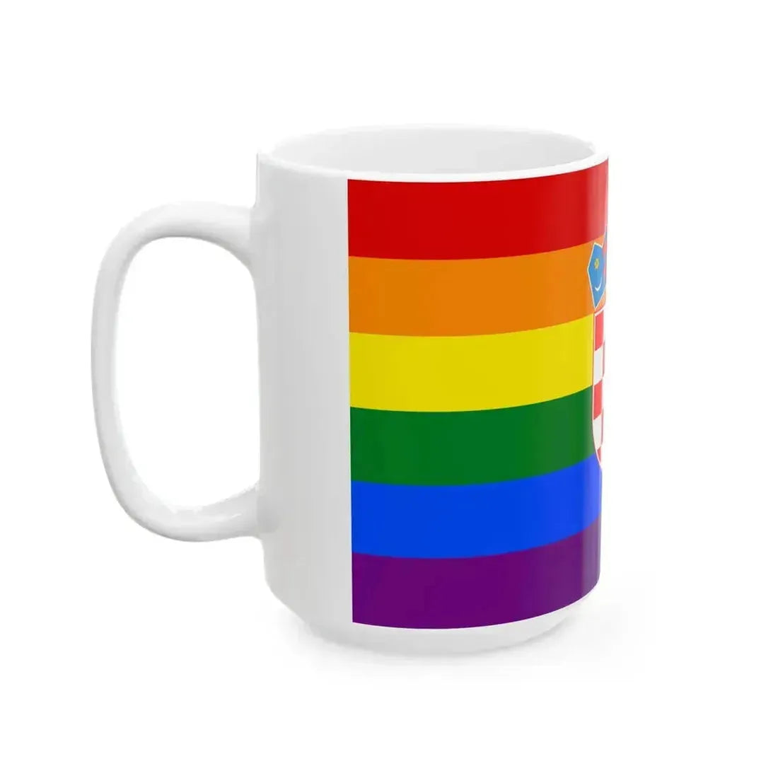 Croatia Gay flag (Croatia) White Coffee Mug - Go Mug Yourself