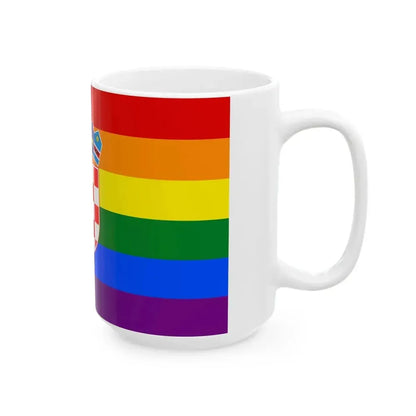 Croatia Gay flag (Croatia) White Coffee Mug - Go Mug Yourself