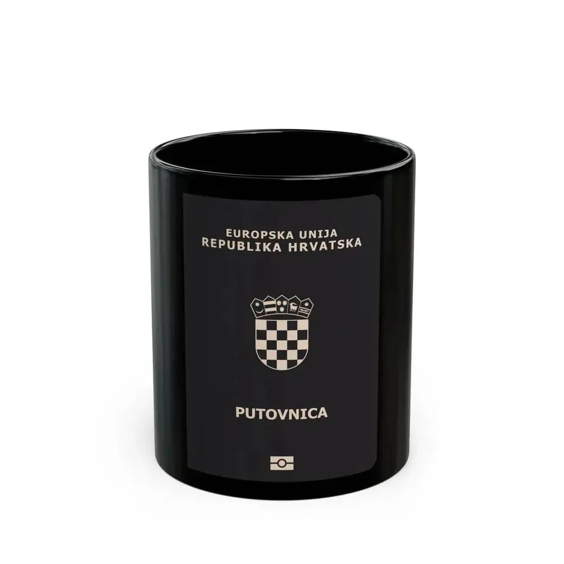 Croatia Passport - Black Coffee Mug 11oz - Go Mug Yourself