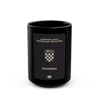 Croatia Passport - Black Coffee Mug 15oz - Go Mug Yourself