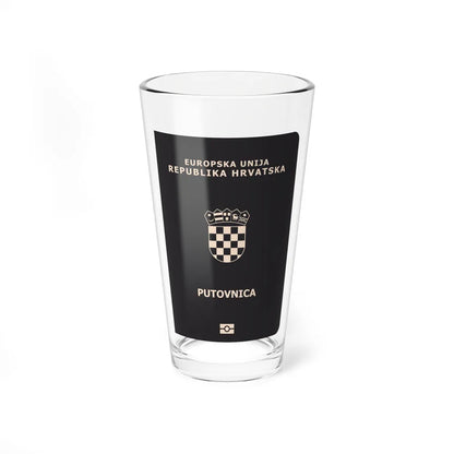 Croatia Passport - Pint Glass 16oz-16oz-Go Mug Yourself