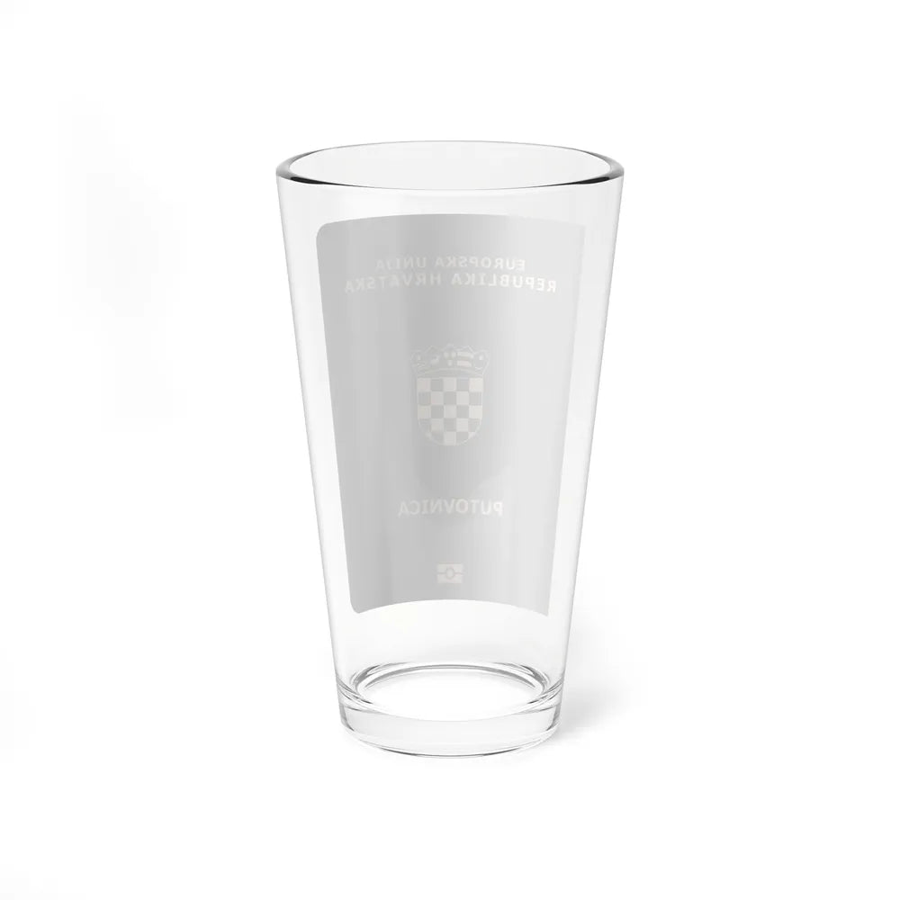 Croatia Passport - Pint Glass 16oz-Go Mug Yourself