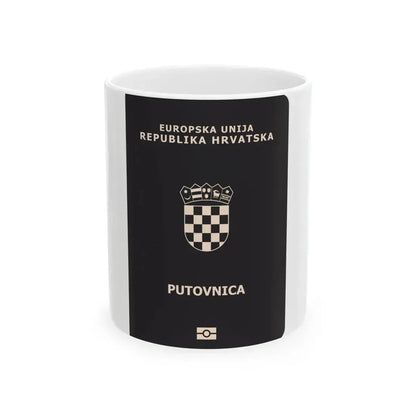 Croatia Passport - White Coffee Mug 11oz - Go Mug Yourself