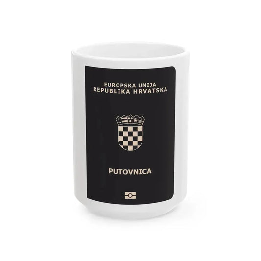 Croatia Passport - White Coffee Mug 15oz - Go Mug Yourself