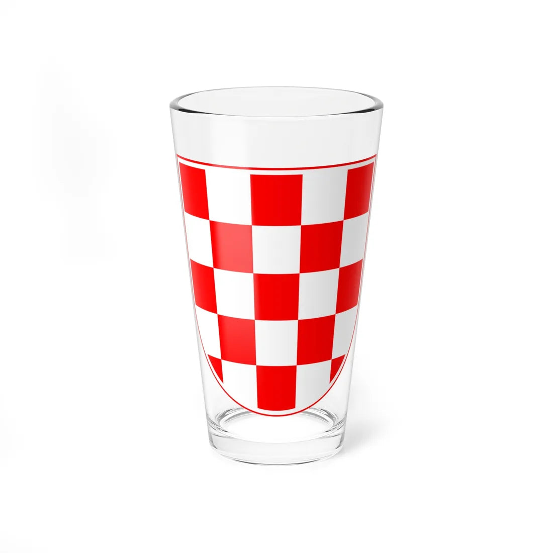 Croatian chequy (Croatia) (Coat of Arms) Pint Glass 16oz 16oz - Go Mug Yourself