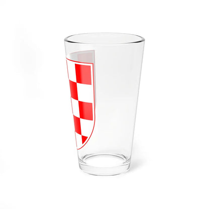 Croatian chequy (Croatia) (Coat of Arms) Pint Glass 16oz - Go Mug Yourself