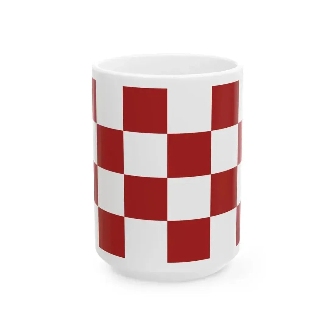 Croatian Chequy Flag (Croatia) White Coffee Mug 15oz - Go Mug Yourself