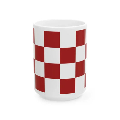 Croatian Chequy Flag (Croatia) White Coffee Mug 15oz - Go Mug Yourself
