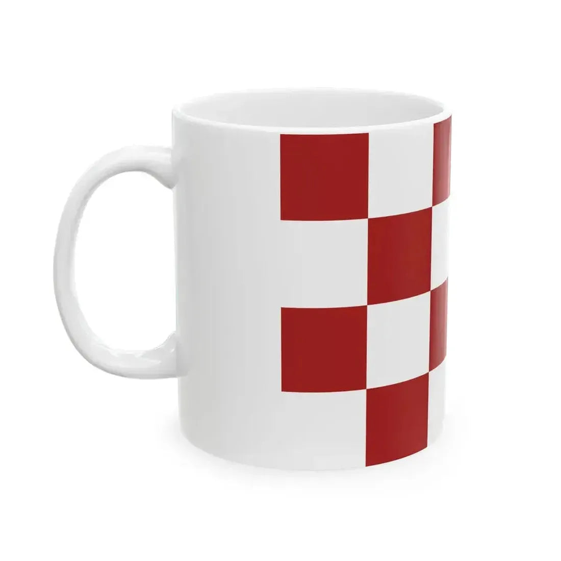Croatian Chequy Flag (Croatia) White Coffee Mug - Go Mug Yourself
