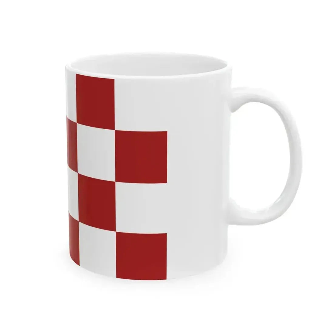 Croatian Chequy Flag (Croatia) White Coffee Mug - Go Mug Yourself