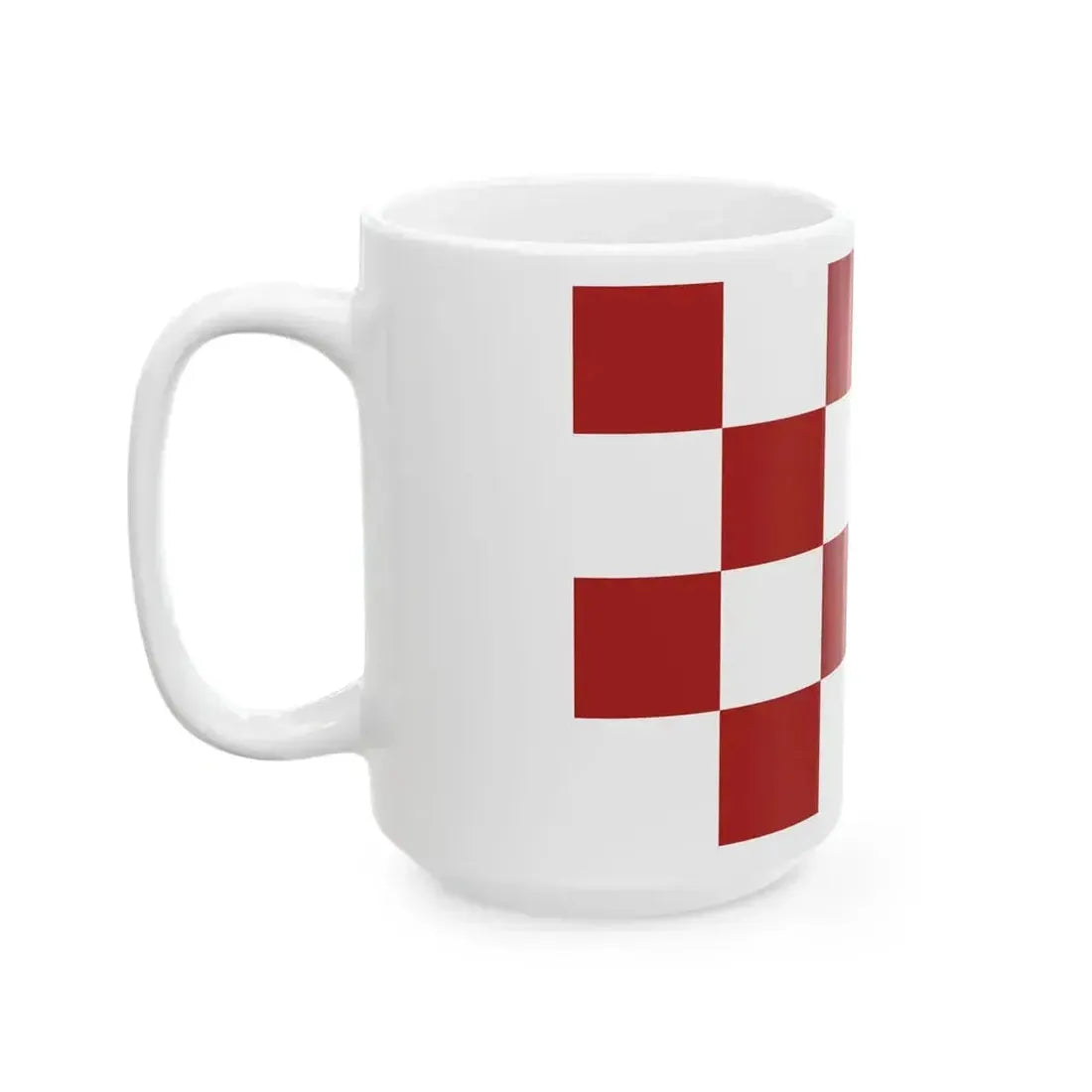 Croatian Chequy Flag (Croatia) White Coffee Mug - Go Mug Yourself