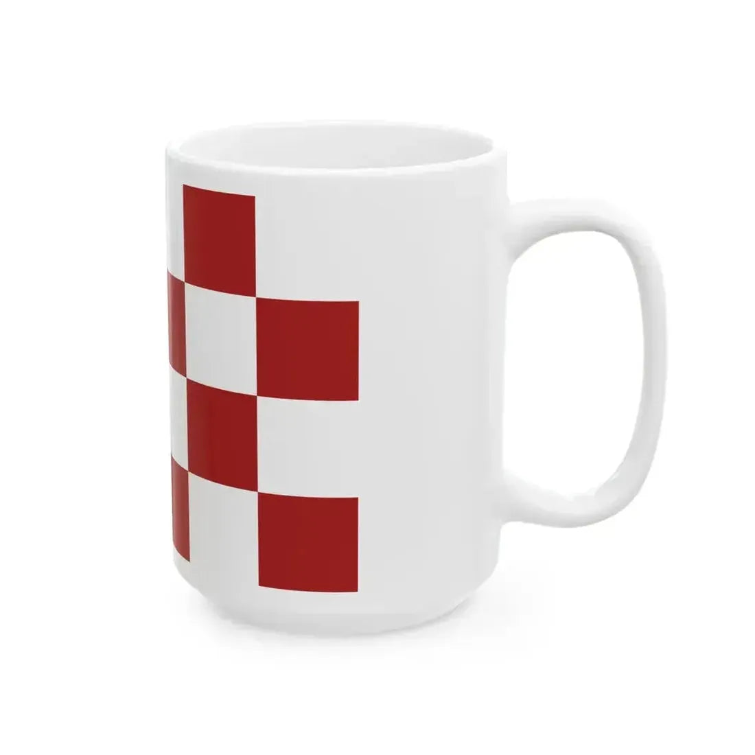 Croatian Chequy Flag (Croatia) White Coffee Mug - Go Mug Yourself