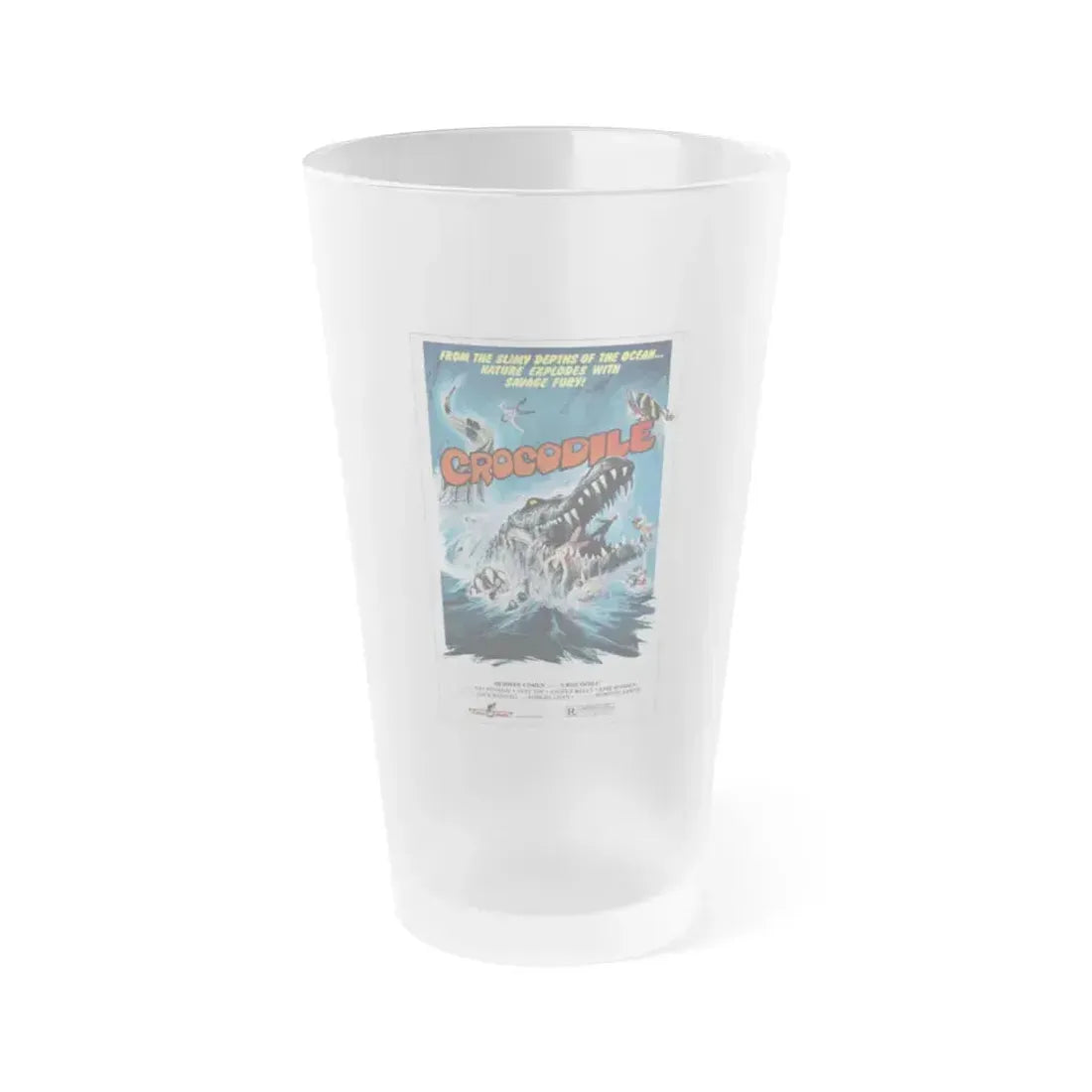 CROCODILE (CHORAKHE) 1979 Movie Poster - Frosted Pint Glass 16oz 16oz Frosted - Go Mug Yourself