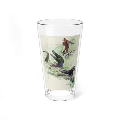 Crocodile Hunter, Roto Magazine story illustration - Pint Glass 16oz-16oz-Go Mug Yourself