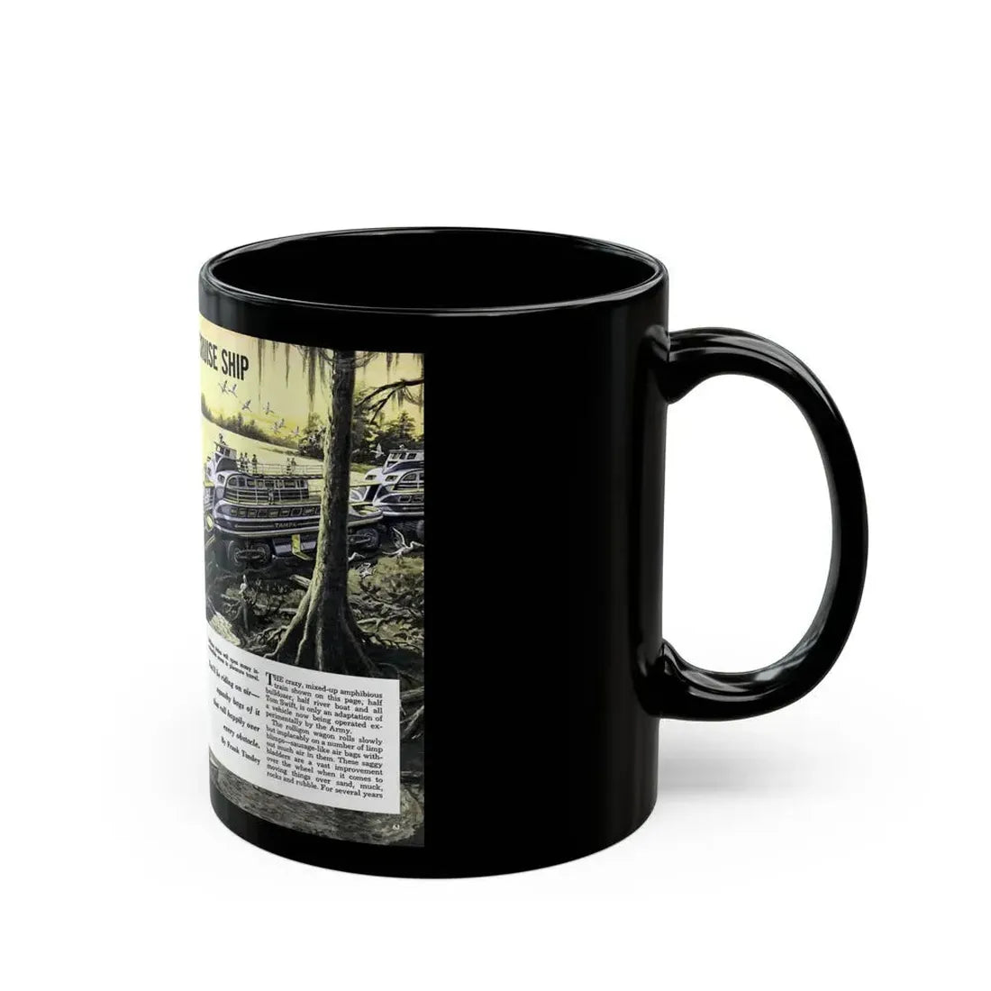 Cross-Country Cruise Ship, 1956 - Black Coffee Mug - Go Mug Yourself