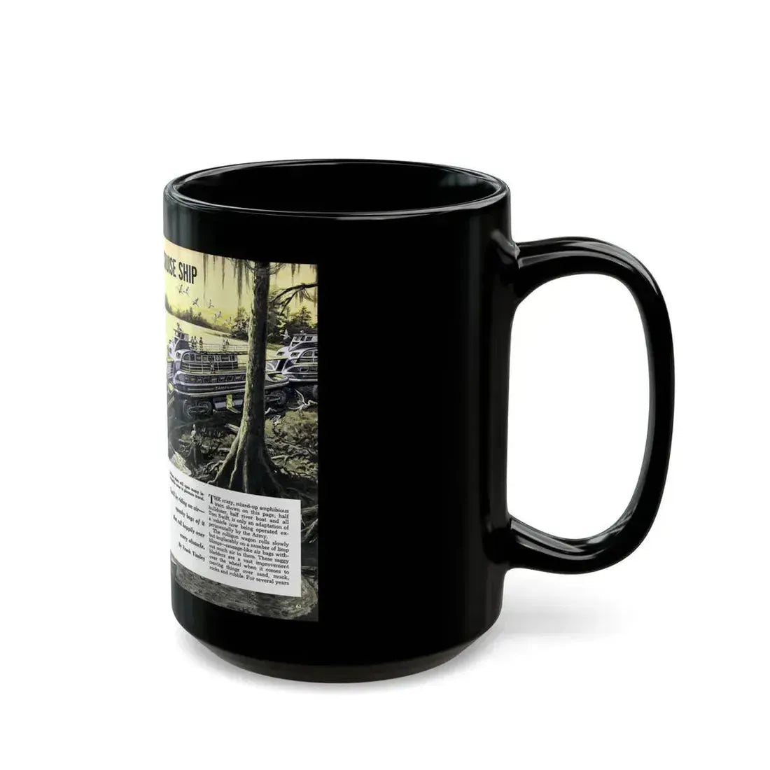 Cross-Country Cruise Ship, 1956 - Black Coffee Mug - Go Mug Yourself