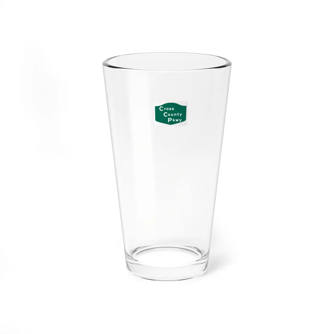 Cross County Pkwy Shield (New York) (Road Sign) Pint Glass 16oz - Go Mug Yourself
