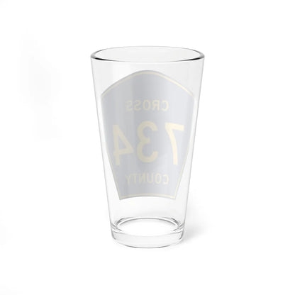 Cross County Route 734 AR (Arkansas) (Road Sign) Pint Glass 16oz - Go Mug Yourself