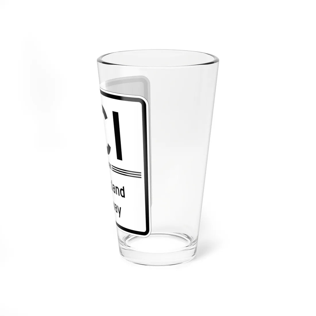 Cross Island Pkwy Shield free (New York) (Road Sign) Pint Glass 16oz - Go Mug Yourself