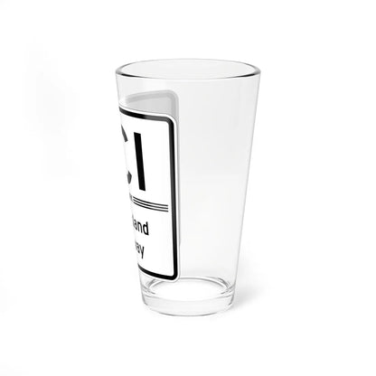 Cross Island Pkwy Shield free (New York) (Road Sign) Pint Glass 16oz - Go Mug Yourself