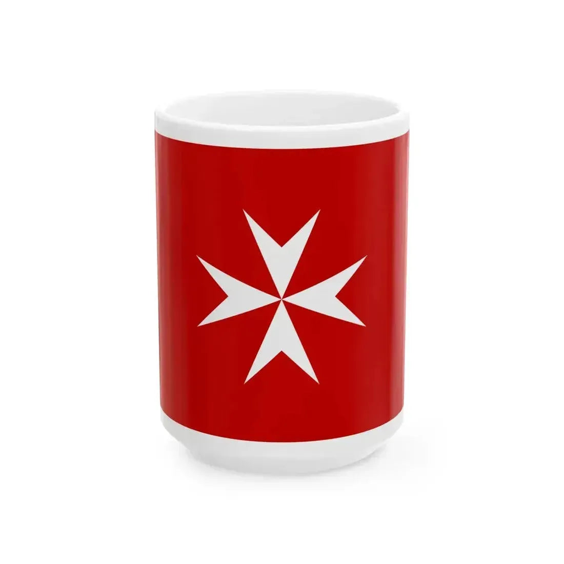 Cross of malta (Malta) White Coffee Mug 15oz - Go Mug Yourself