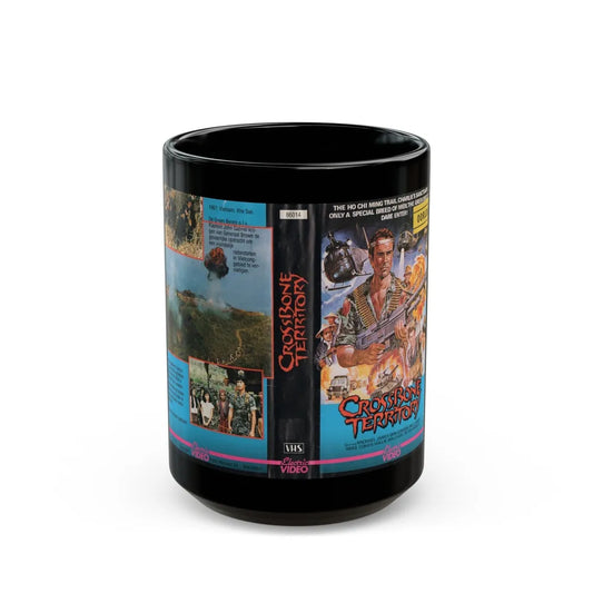 CROSSBONE TERRITORY (VHS COVER) - Black Coffee Mug-15oz-Go Mug Yourself