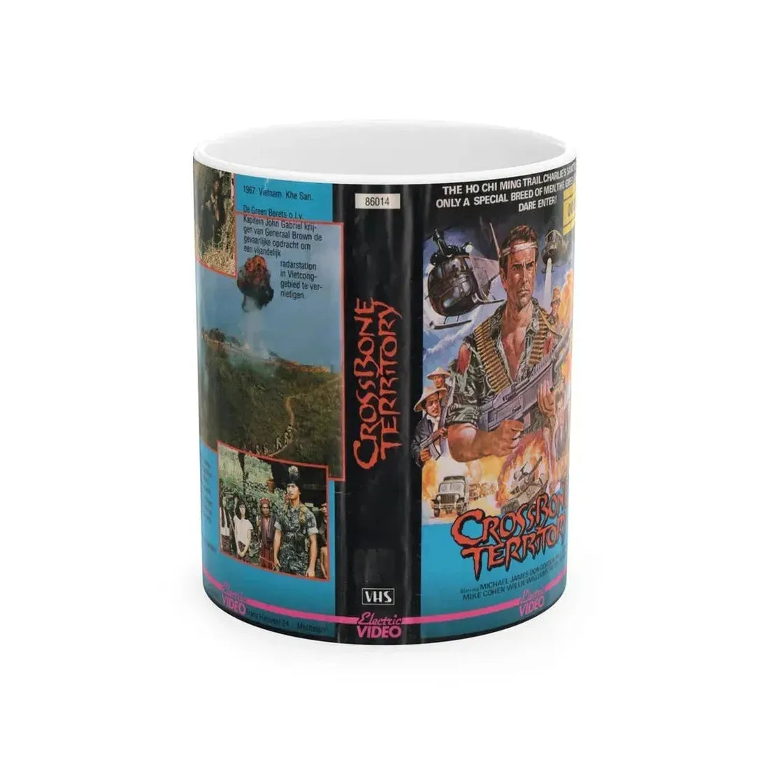 CROSSBONE TERRITORY (VHS COVER) - White Coffee Mug 11oz - Go Mug Yourself