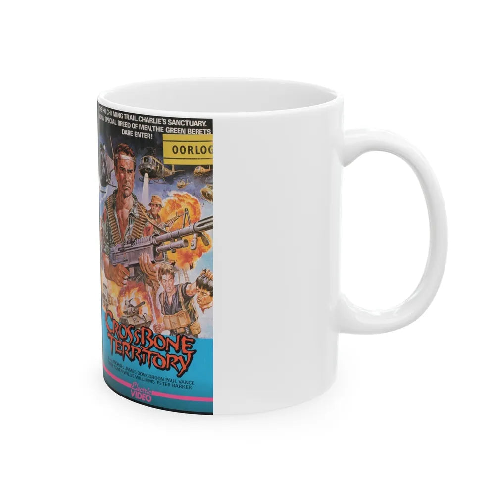 CROSSBONE TERRITORY (VHS COVER) - White Coffee Mug-Go Mug Yourself