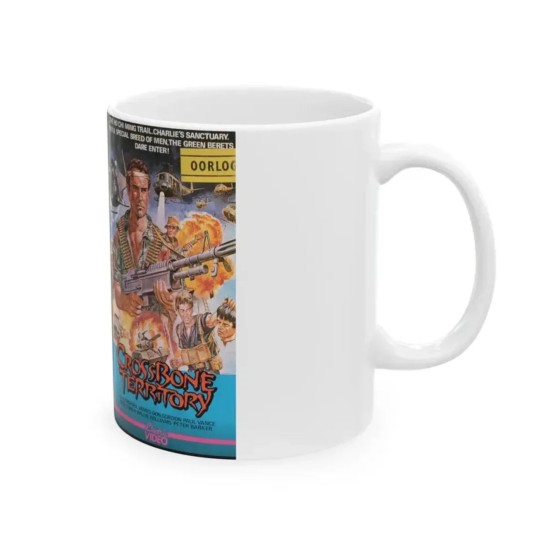 CROSSBONE TERRITORY (VHS COVER) - White Coffee Mug - Go Mug Yourself