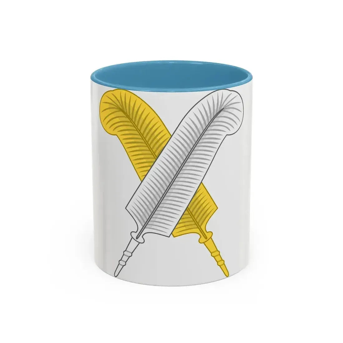 Crossed Feather Badge of Henry VI - Accent Coffee Mug 11oz Light Blue - Go Mug Yourself