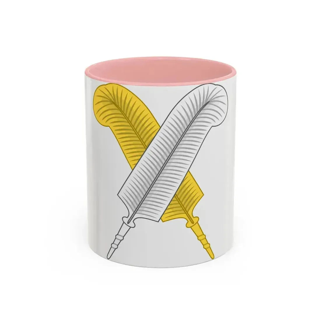 Crossed Feather Badge of Henry VI - Accent Coffee Mug 11oz Pink - Go Mug Yourself
