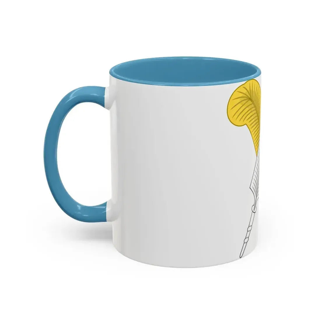 Crossed Feather Badge of Henry VI - Accent Coffee Mug - Go Mug Yourself
