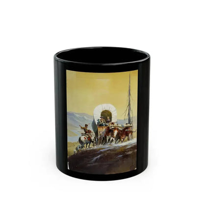 Crossing the Rockies, Classics Illustrated Cover (Gilberton, 1958) - Black Coffee Mug 11oz - Go Mug Yourself
