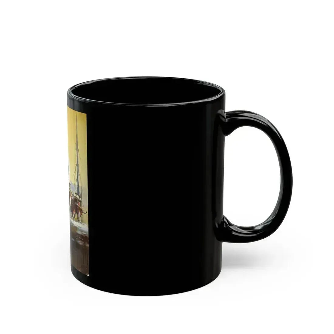 Crossing the Rockies, Classics Illustrated Cover (Gilberton, 1958) - Black Coffee Mug - Go Mug Yourself