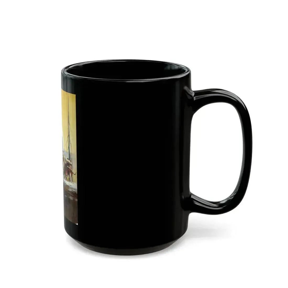 Crossing the Rockies, Classics Illustrated Cover (Gilberton, 1958) - Black Coffee Mug - Go Mug Yourself