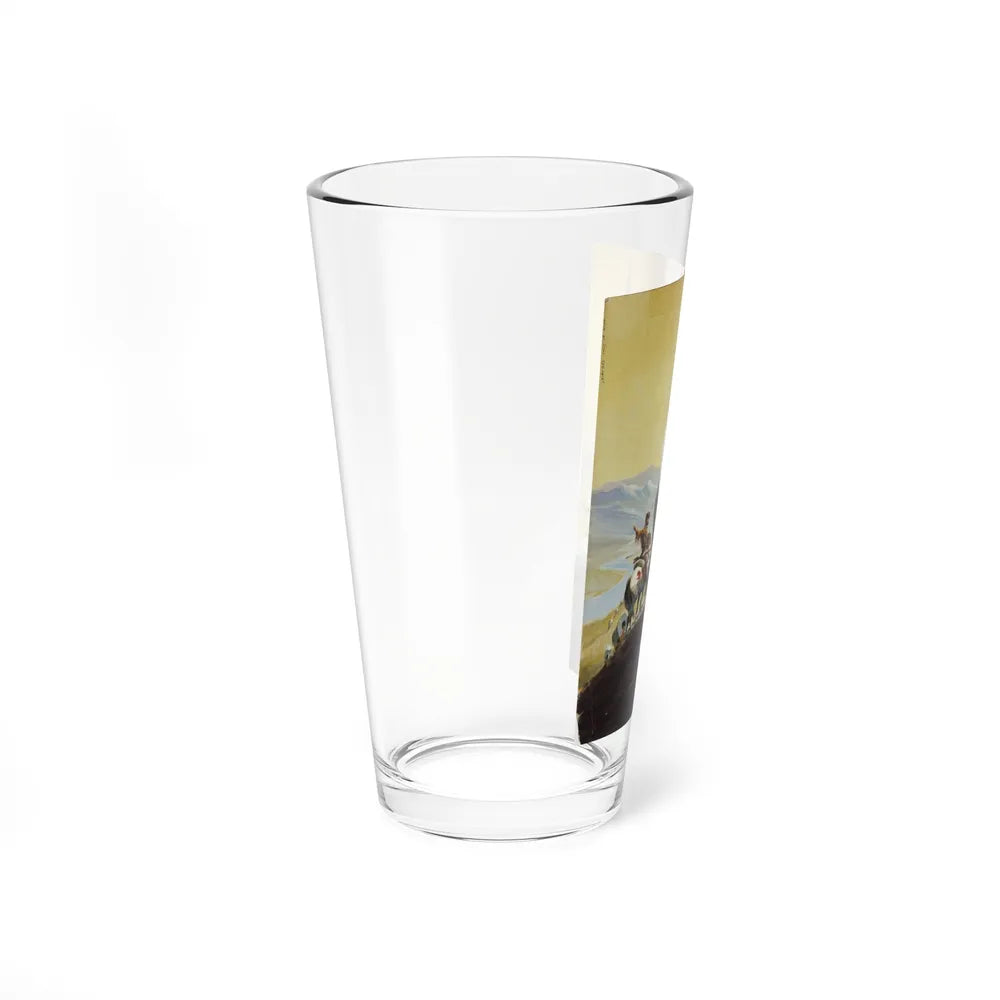 Crossing the Rockies, Classics Illustrated Cover (Gilberton, 1958) - Pint Glass 16oz-Go Mug Yourself