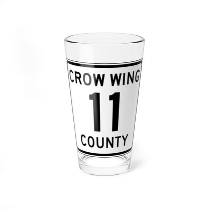 Crow Wing County 11 (Minnesota) (Road Sign) Pint Glass 16oz 16oz - Go Mug Yourself