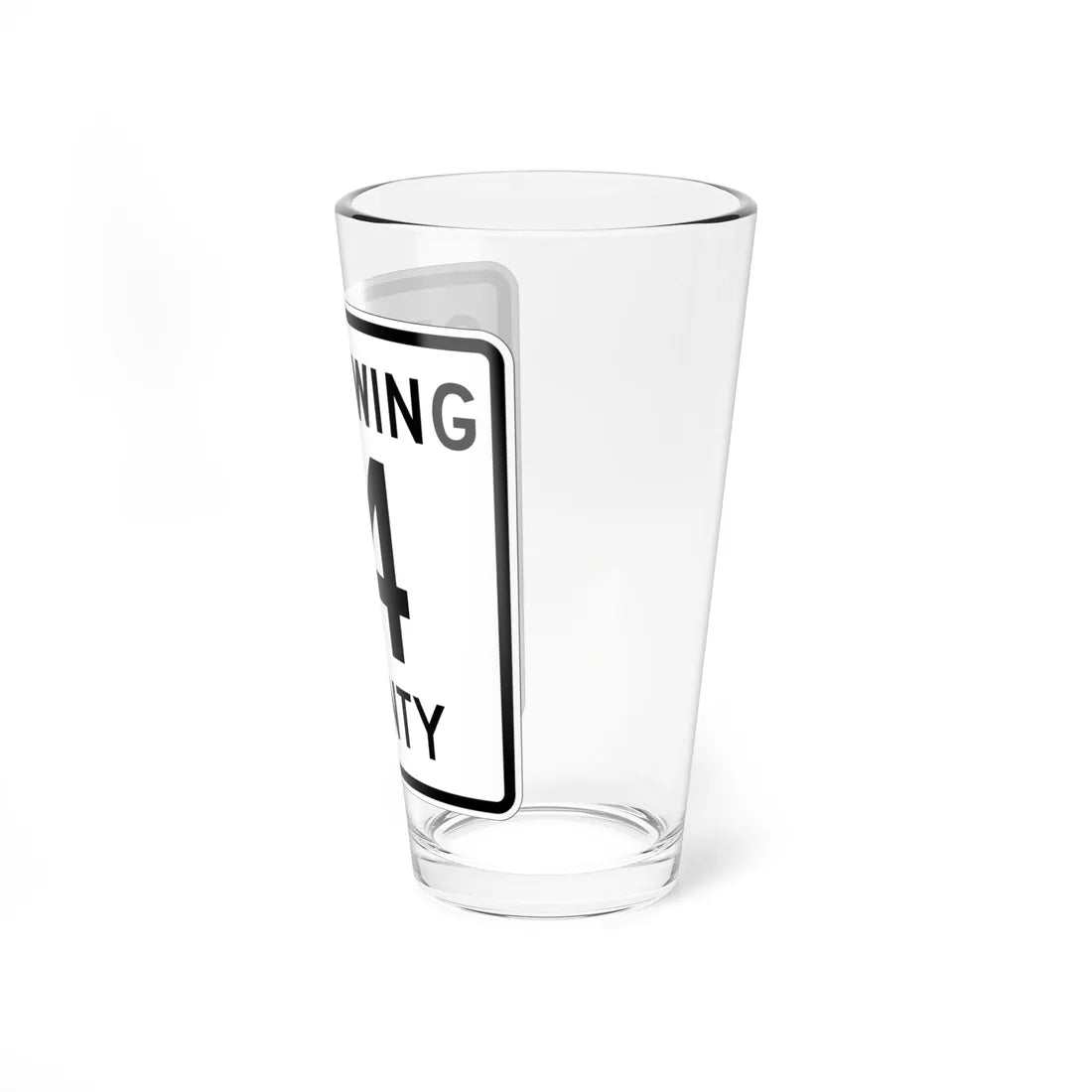 Crow Wing County 14 (Minnesota) (Road Sign) Pint Glass 16oz - Go Mug Yourself