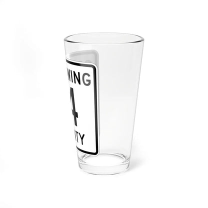 Crow Wing County 14 (Minnesota) (Road Sign) Pint Glass 16oz - Go Mug Yourself