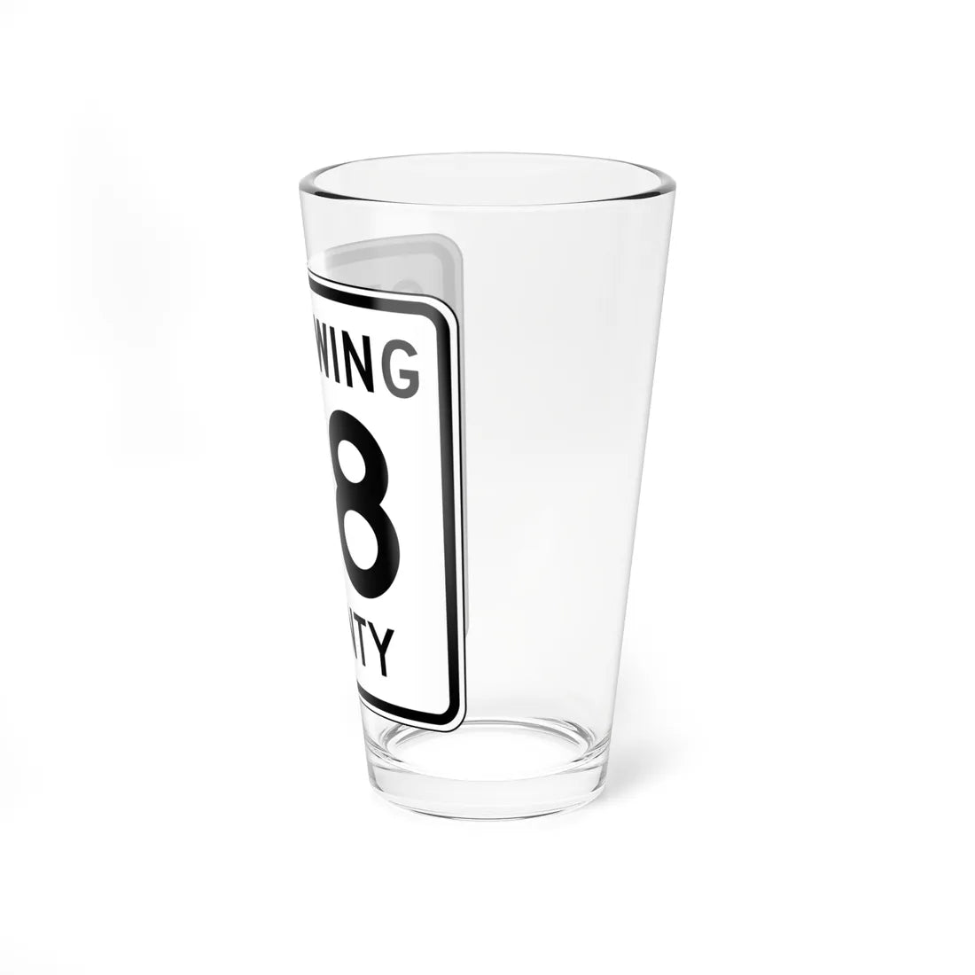 Crow Wing County 48 (Minnesota) (Road Sign) Pint Glass 16oz - Go Mug Yourself