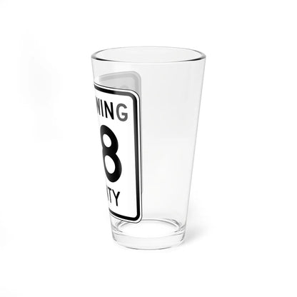 Crow Wing County 48 (Minnesota) (Road Sign) Pint Glass 16oz - Go Mug Yourself