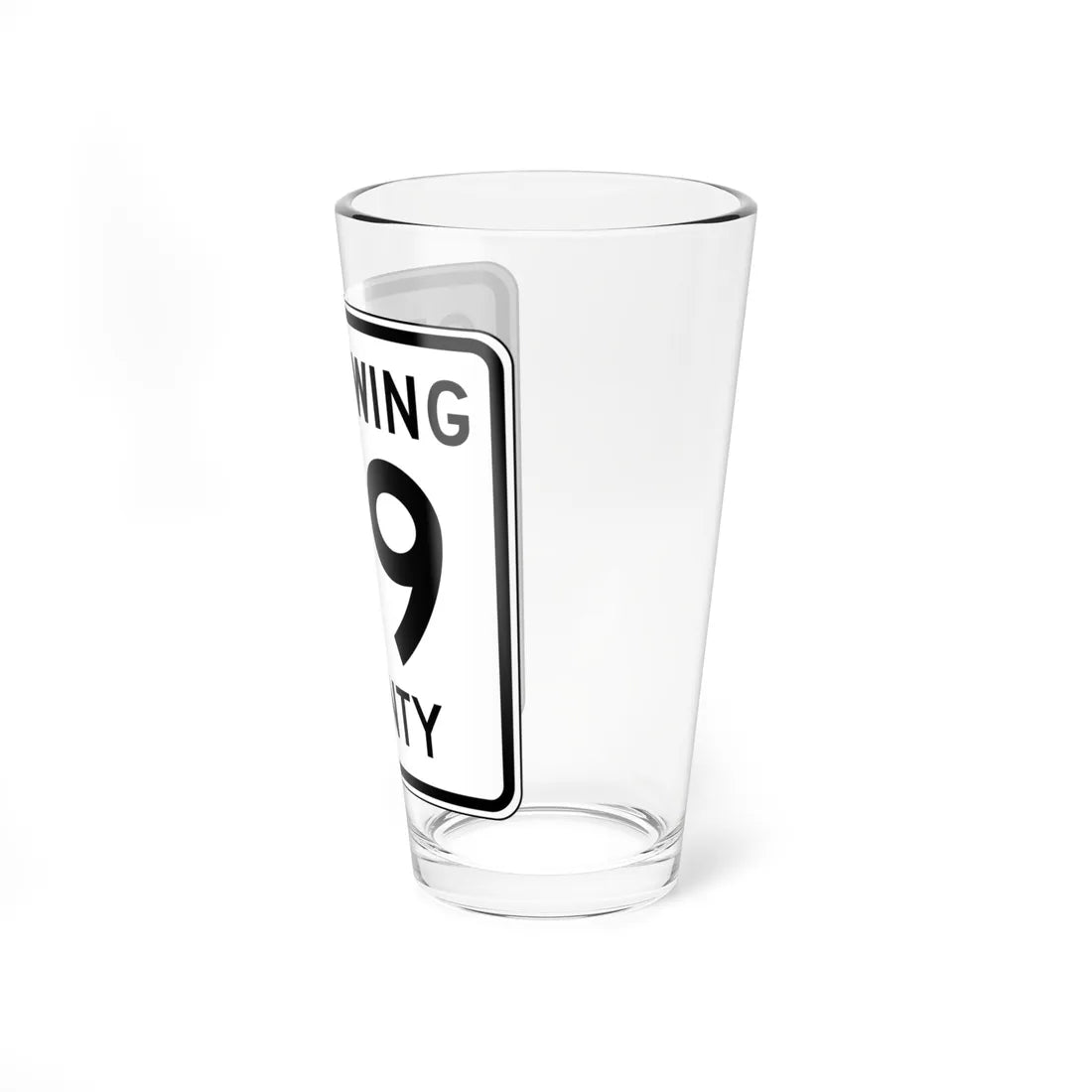 Crow Wing County 49 (Minnesota) (Road Sign) Pint Glass 16oz - Go Mug Yourself