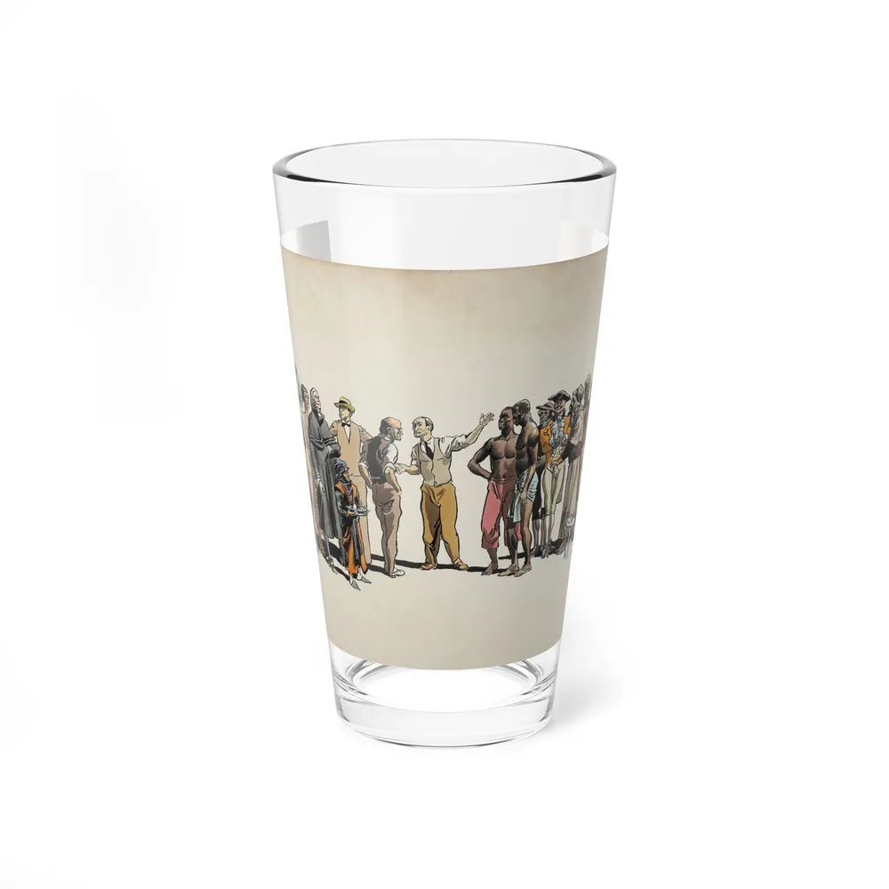 Crowd Scene Illustration (1932) - Pint Glass 16oz-16oz-Go Mug Yourself