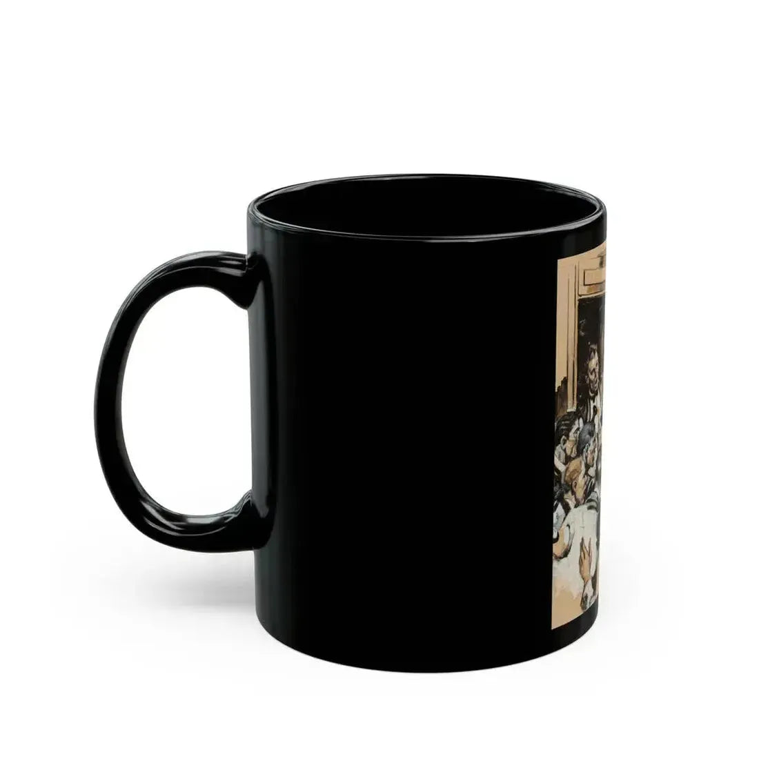 Crowding the Phone Booth - Black Coffee Mug - Go Mug Yourself