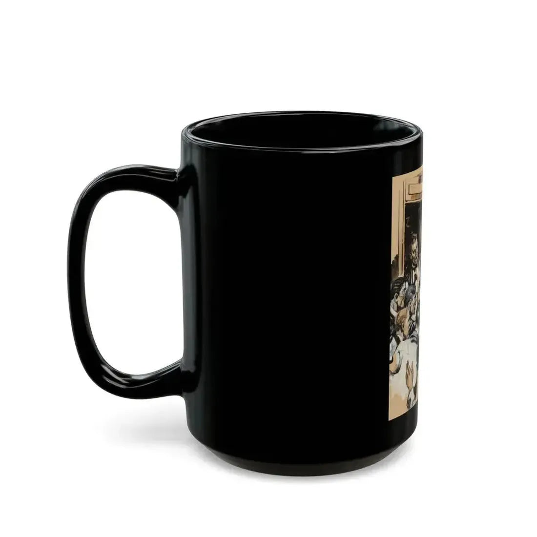 Crowding the Phone Booth - Black Coffee Mug - Go Mug Yourself