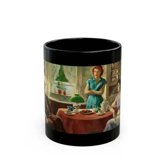 Crowfoot for Luck, Saturday Evening Post illustration - Black Coffee Mug 11oz - Go Mug Yourself