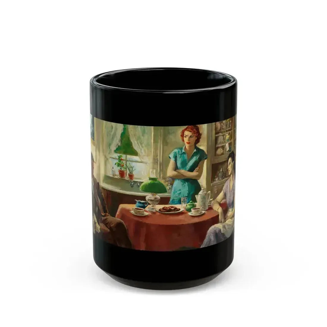 Crowfoot for Luck, Saturday Evening Post illustration - Black Coffee Mug 15oz - Go Mug Yourself